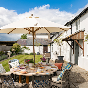 Terrace with outdoor furniture - leading to Mandarin bedroom - all on one level
